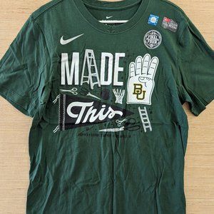 NEW Nike Mens Baylor Bears Basketball NCAA Final Four Shirt Medium Green 5.63x